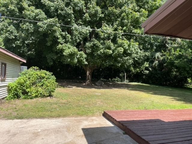 view of yard featuring a deck