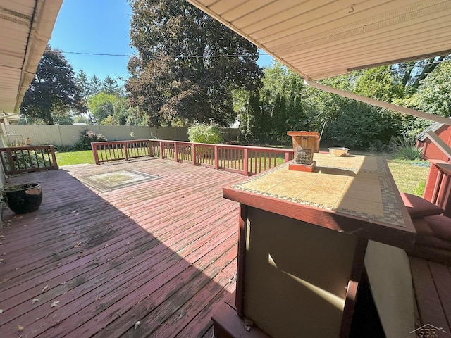 view of wooden deck