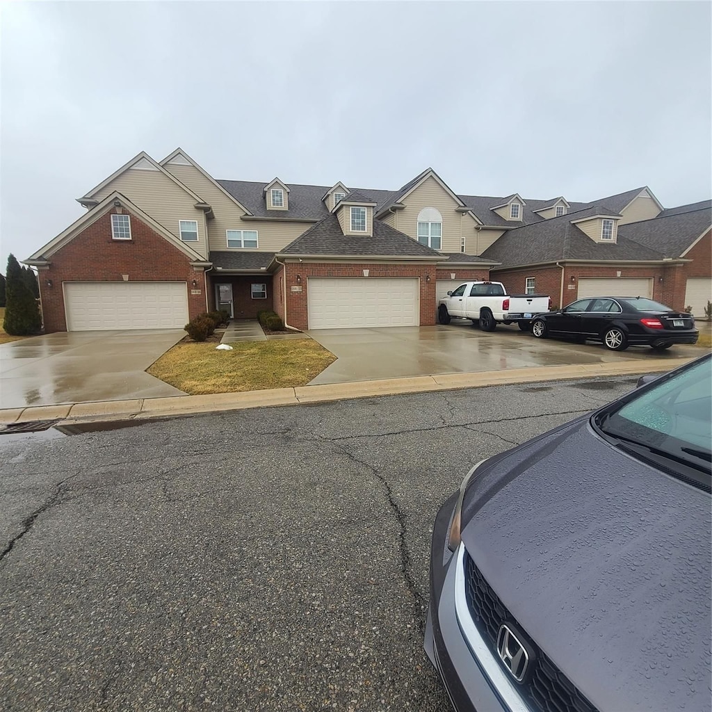 view of property with a garage