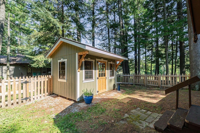 view of outbuilding