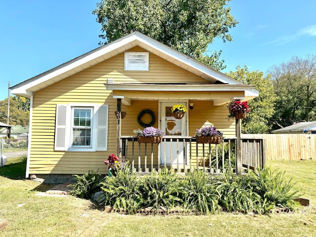 bungalow featuring a porch