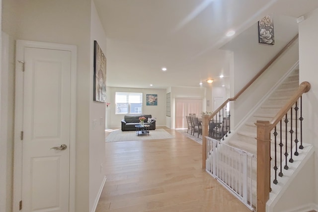 interior space with hardwood / wood-style floors