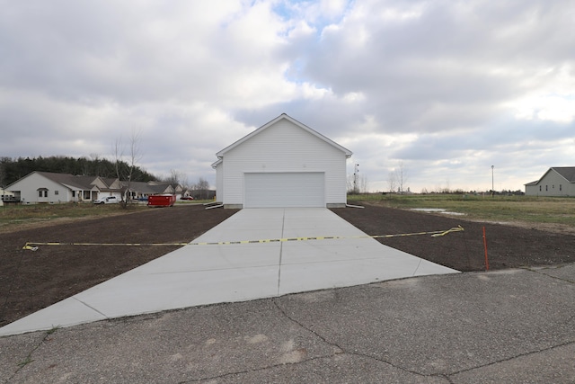 exterior space featuring a garage