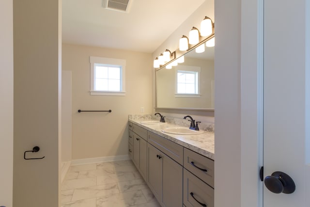 bathroom with vanity