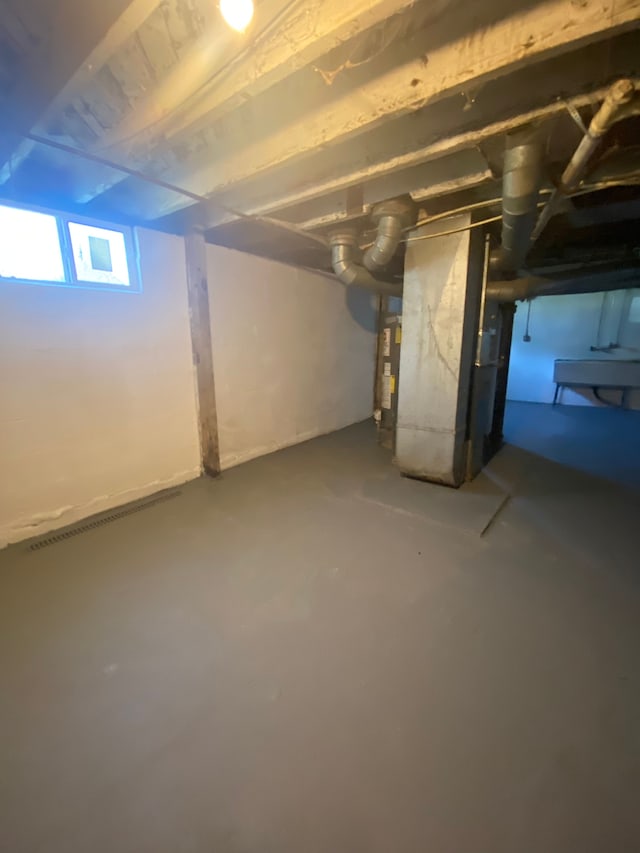 view of basement