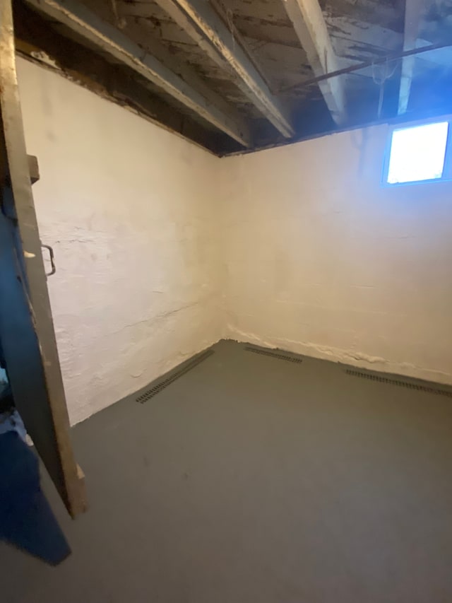 view of basement