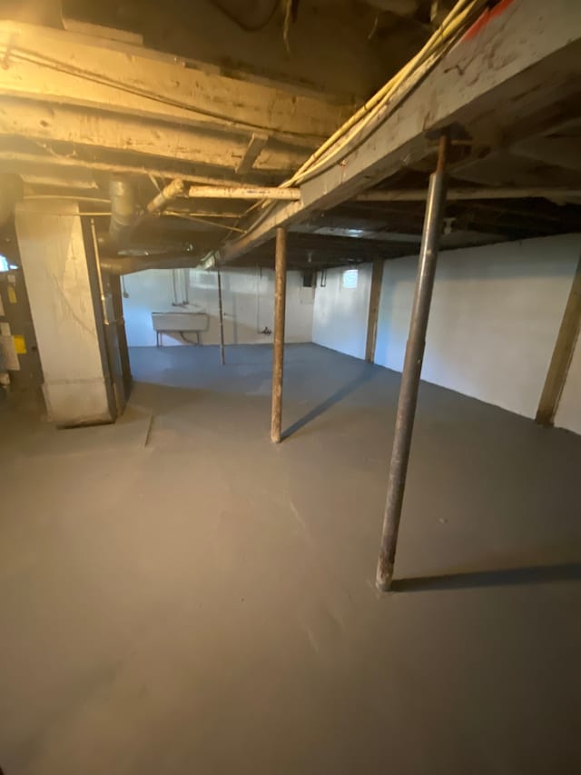 view of basement