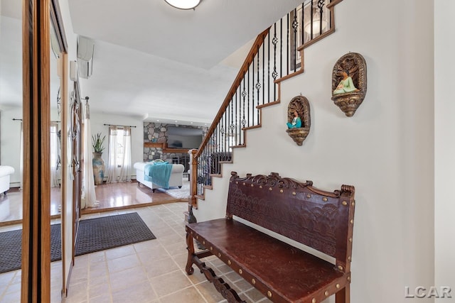 view of tiled entrance foyer