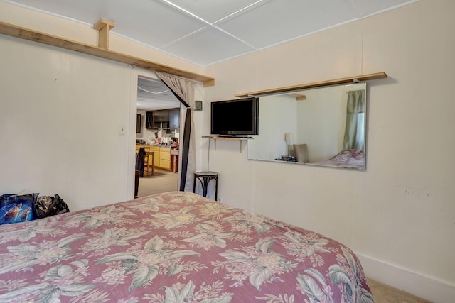 bedroom with carpet floors