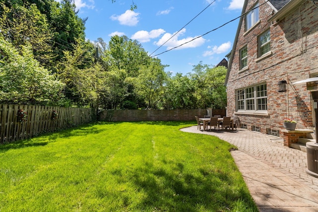 view of yard featuring a patio