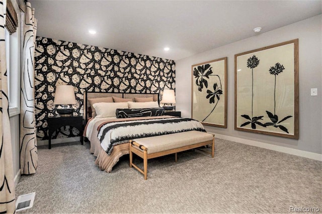 4442 Sprauge Ln, Swartz Creek, MI 48473 - bedroom with carpet, baseboards, and recessed lighting