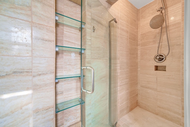 bathroom with an enclosed shower