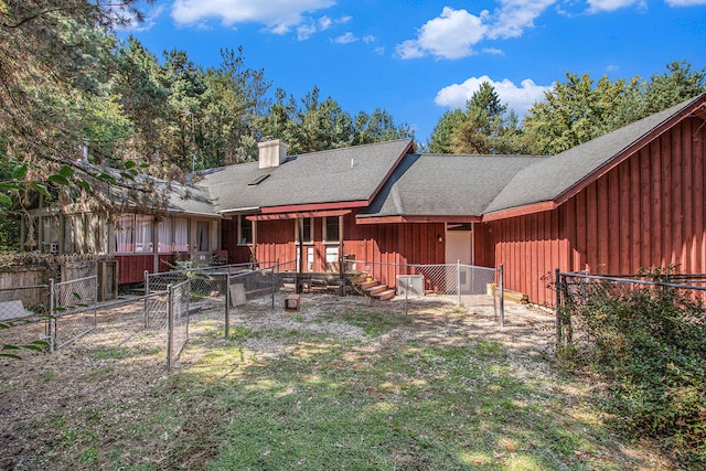 view of rear view of property