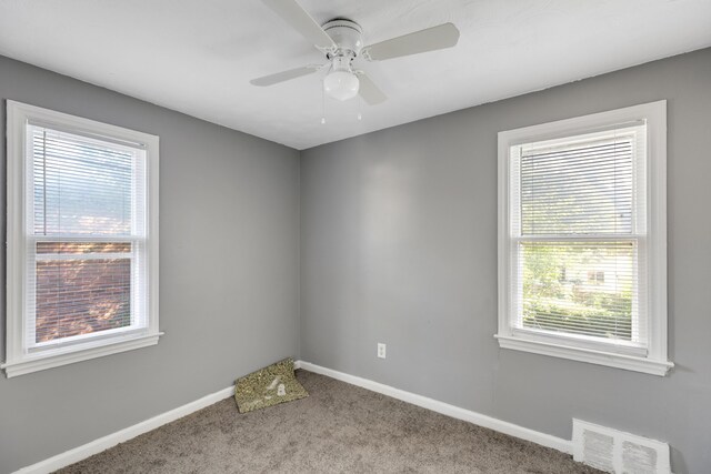 16652 Hubbell St, Detroit, MI 48235 - carpeted spare room featuring baseboards and a ceiling fan