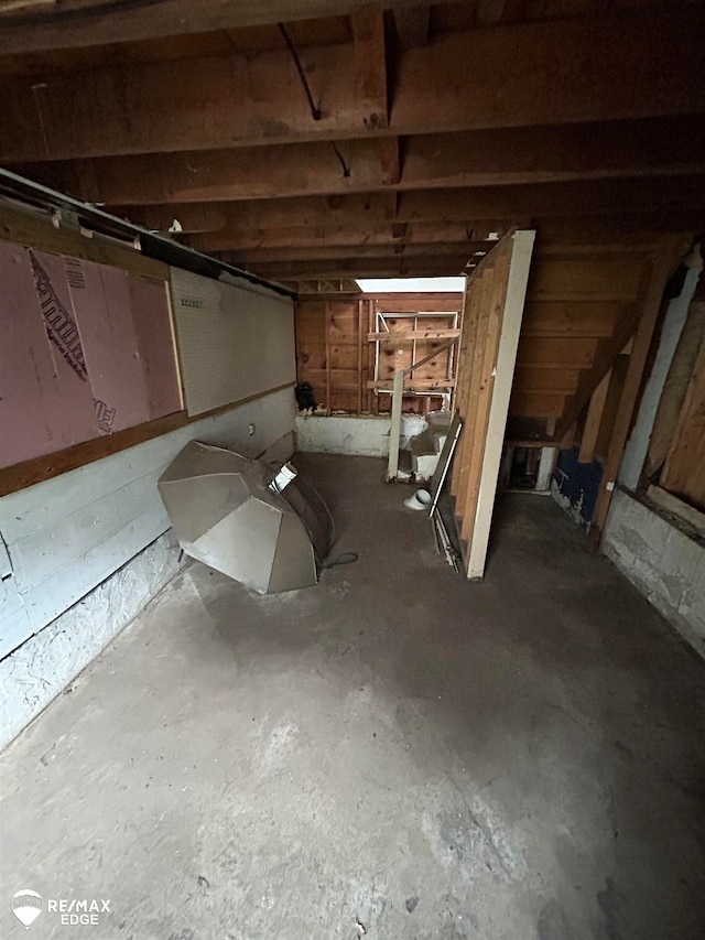 view of basement