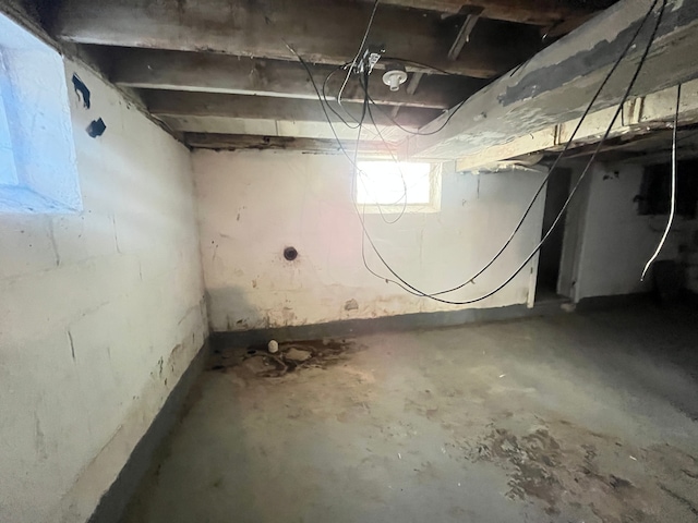 view of basement