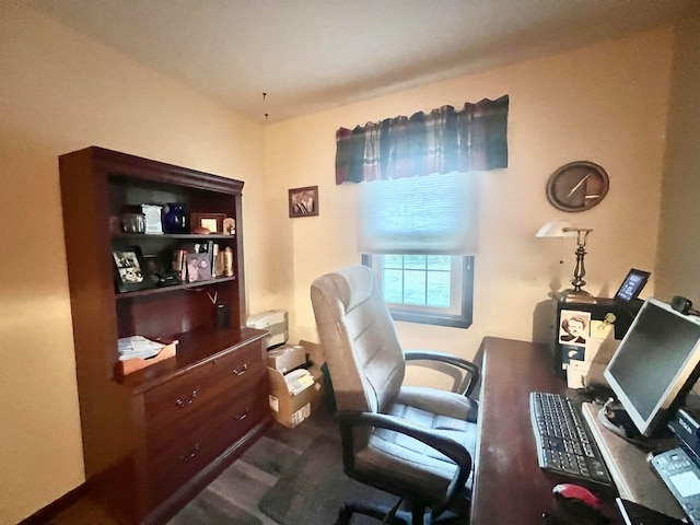 view of home office