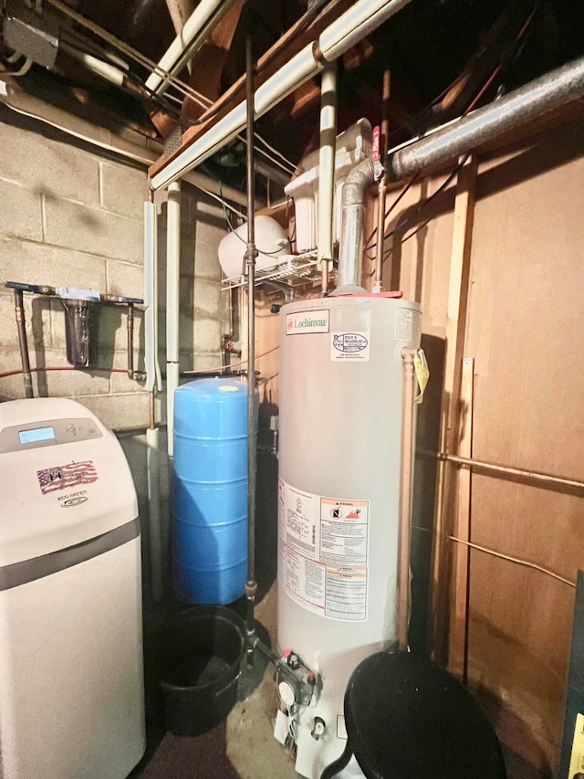 utilities featuring gas water heater