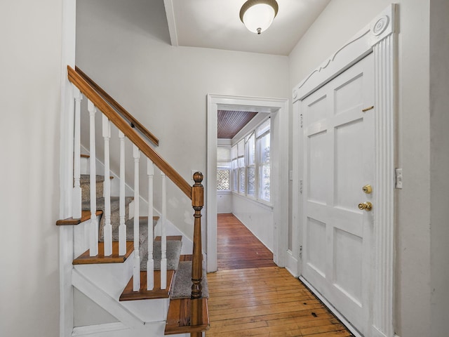 entryway featuring hardwood / wood-style floors