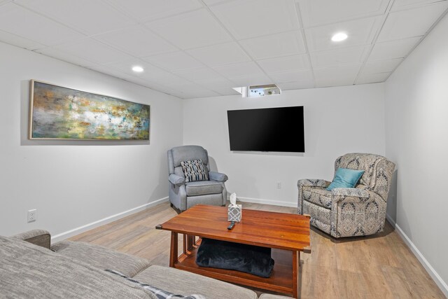 5721 Broomhead Rd, Williamsburg, MI 49690 - living area featuring recessed lighting, light wood-style floors, and baseboards