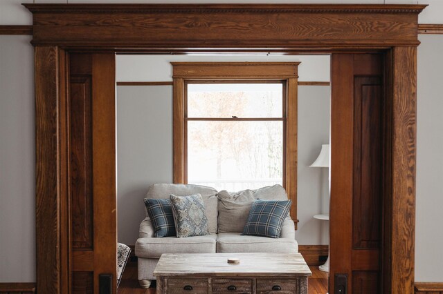 5721 Broomhead Rd, Williamsburg, MI 49690 - sitting room with wood finished floors