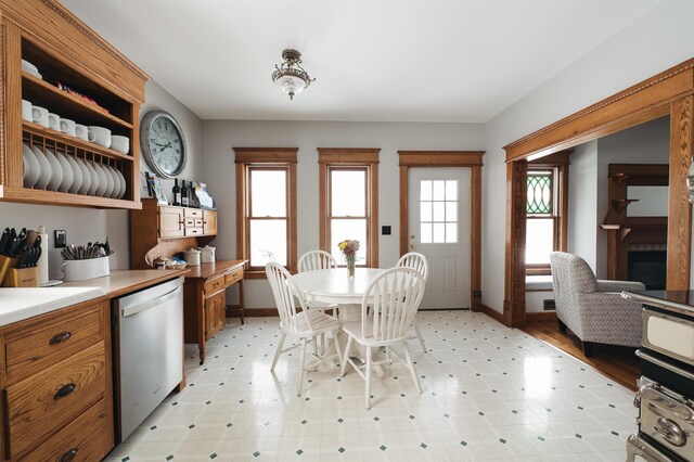 5721 Broomhead Rd, Williamsburg, MI 49690 - dining space with baseboards and light floors