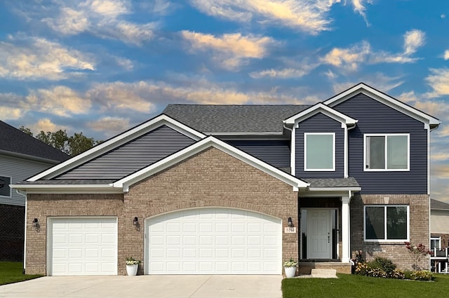 craftsman-style home featuring a garage