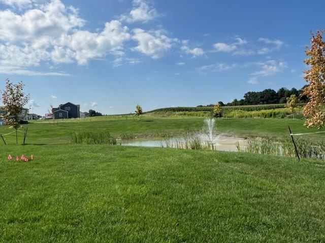 view of water feature with a rural view