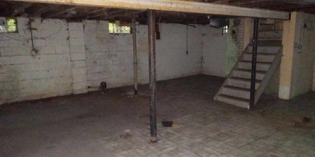 view of basement