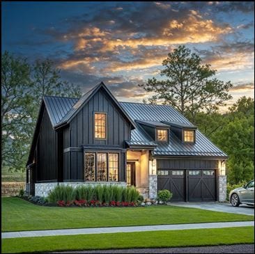 view of front of home with a lawn