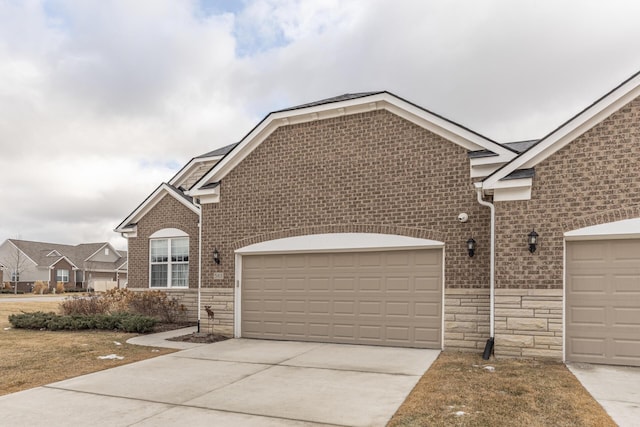 view of property featuring a garage