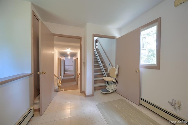 interior space featuring a baseboard radiator