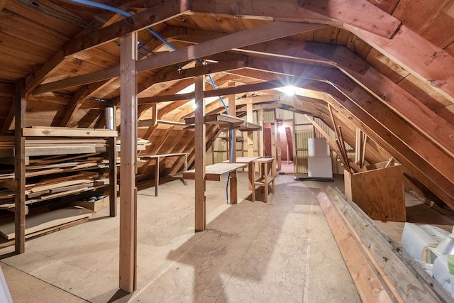 view of attic