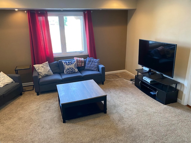 view of carpeted living room