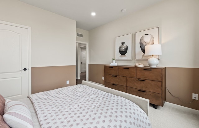 view of carpeted bedroom