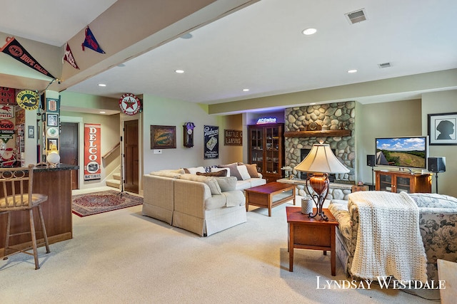 view of carpeted living room