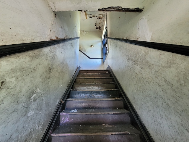 view of stairway