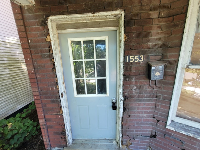 view of doorway to property