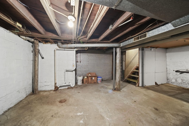 view of basement