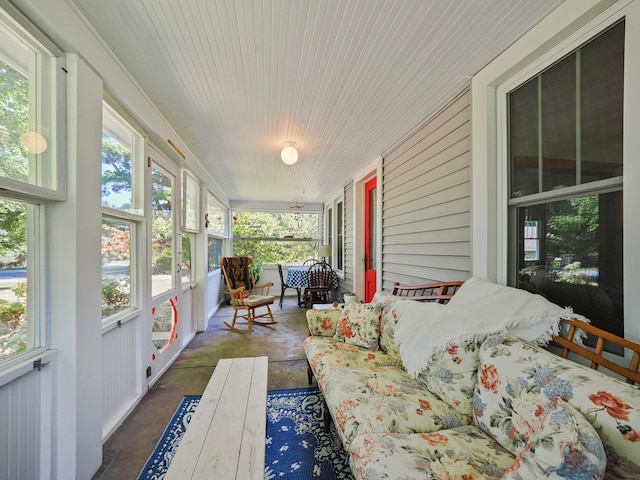 view of sunroom