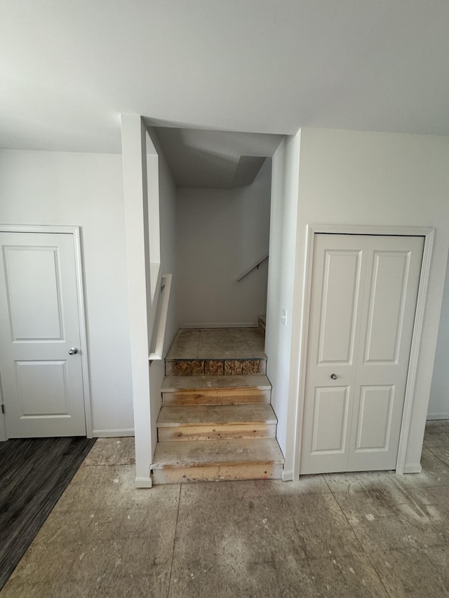 411 Mason Run Blvd, Monroe, MI 48162 - staircase with baseboards