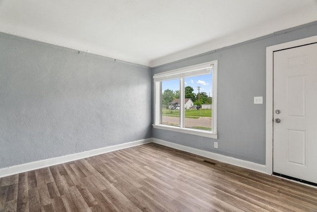 foyer with hardwood / wood-style floors