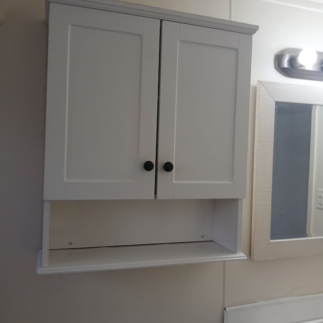 room details featuring white cabinets