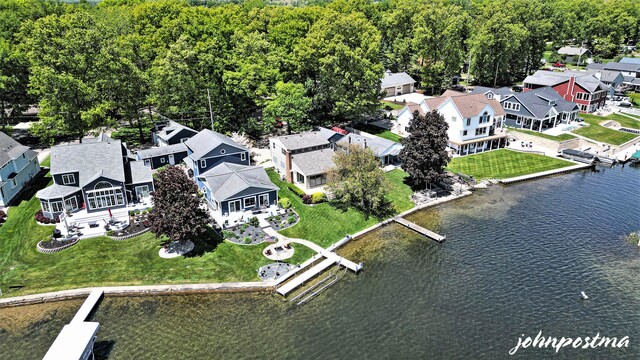 1875 Edwin Dr, Wayland, MI 49348 - aerial view of residential area with a large body of water