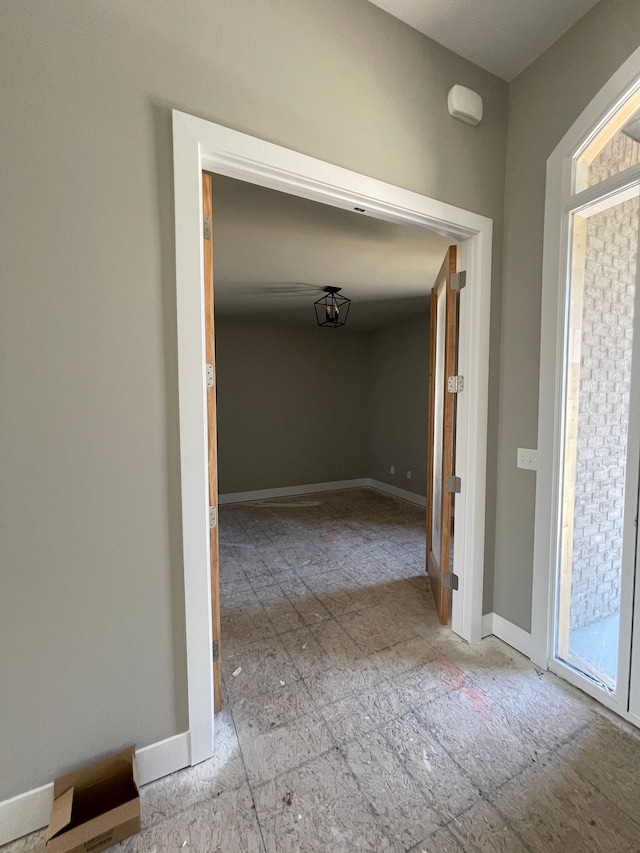 hall with baseboards