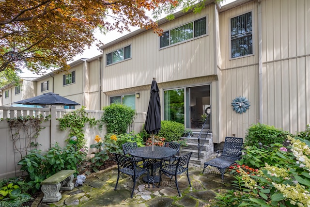 rear view of property with a patio area