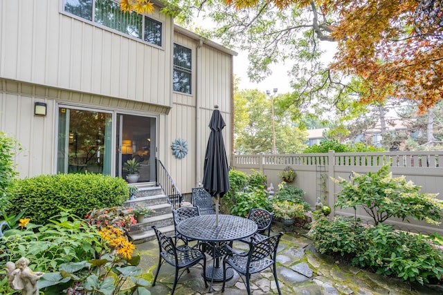 2100 Hyde Park Rd, Detroit, MI 48207 - view of patio / terrace featuring entry steps and outdoor dining space