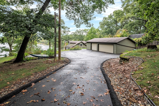 exterior space featuring a water view