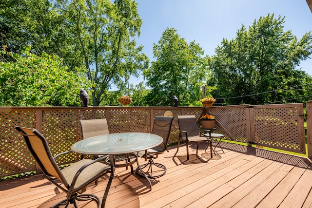 view of wooden terrace