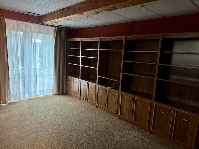 unfurnished living room with carpet